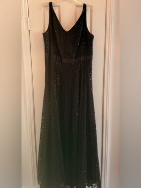 chinese dress ladies Elie Tahari Black Velvet & Lace Dress